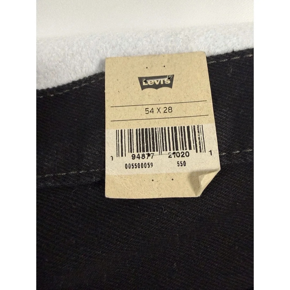 Levi's 550 Relaxed Fit Black Men's Jeans 54X28 Denim Jeans Big & Tall